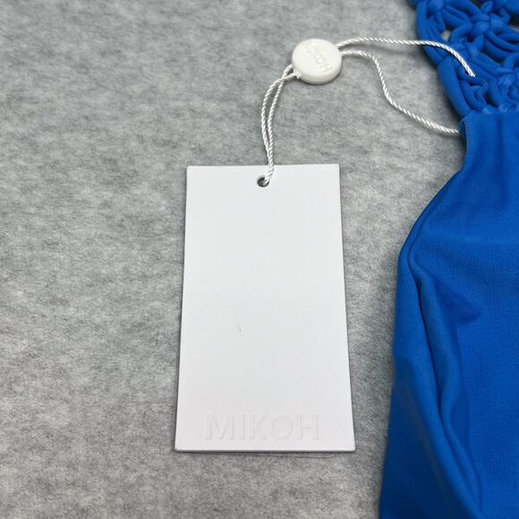Mikoh Blue Topanga Macrame Halter One Piece Swimsuit Size XS - Picture 9 of 10